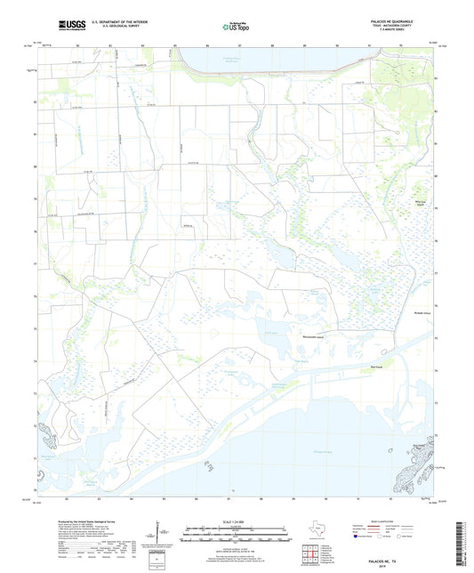 Palacios NE Texas US Topo Map Image