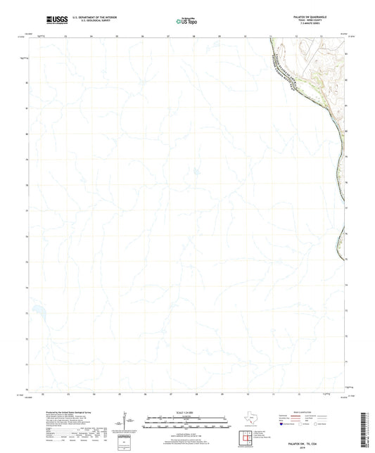 Palafox SW Texas US Topo Map Image