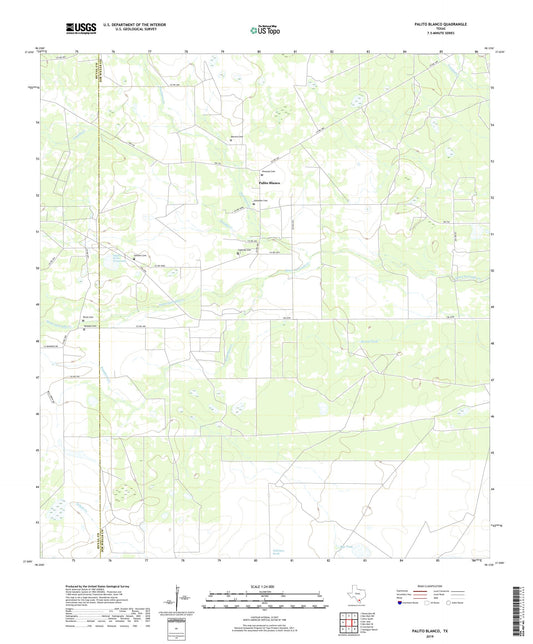 Palito Blanco Texas US Topo Map Image