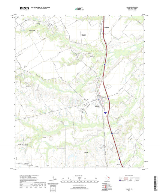 Palmer Texas US Topo Map Image