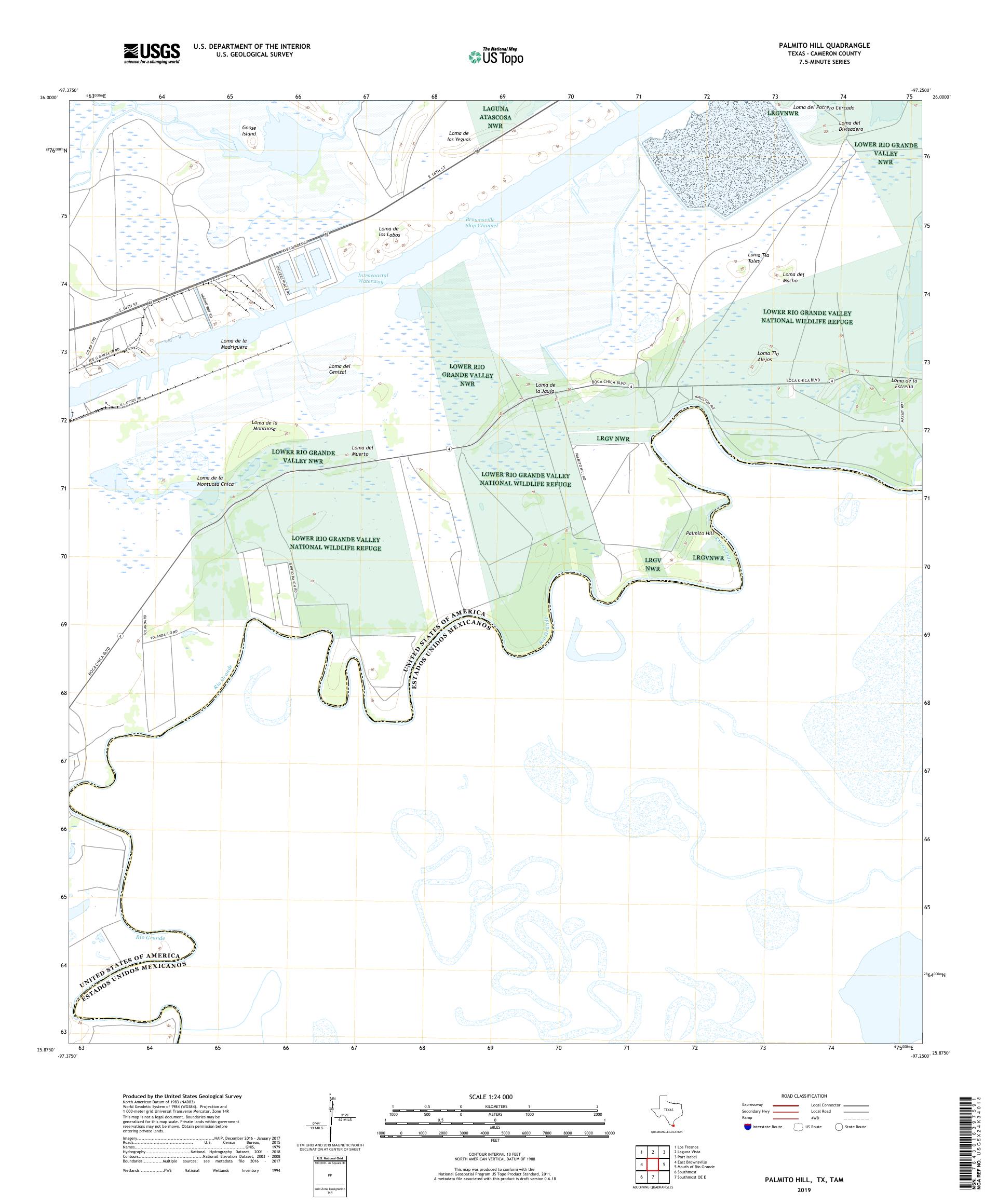 Palmito Hill Texas US Topo Map – MyTopo Map Store