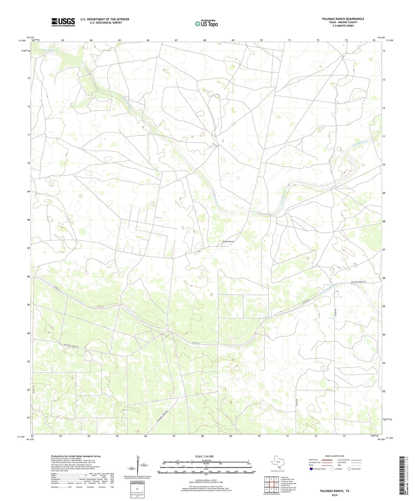 Palomas Ranch Texas US Topo Map Image