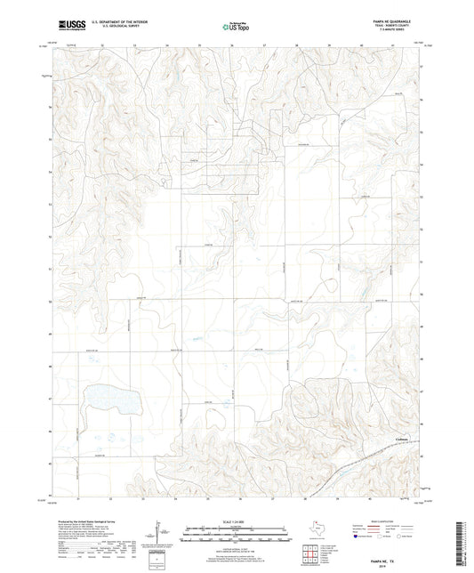 Pampa NE Texas US Topo Map Image