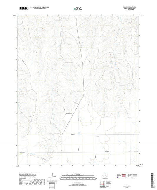 Pampa NW Texas US Topo Map Image