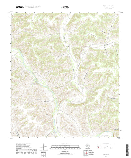 Pandale Texas US Topo Map Image
