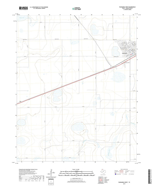 Panhandle West Texas US Topo Map Image