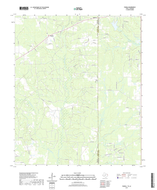 Panola Texas US Topo Map Image