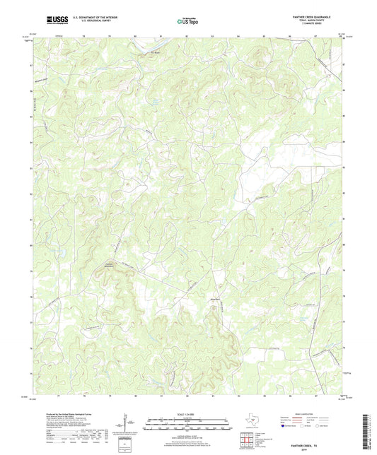 Panther Creek Texas US Topo Map Image