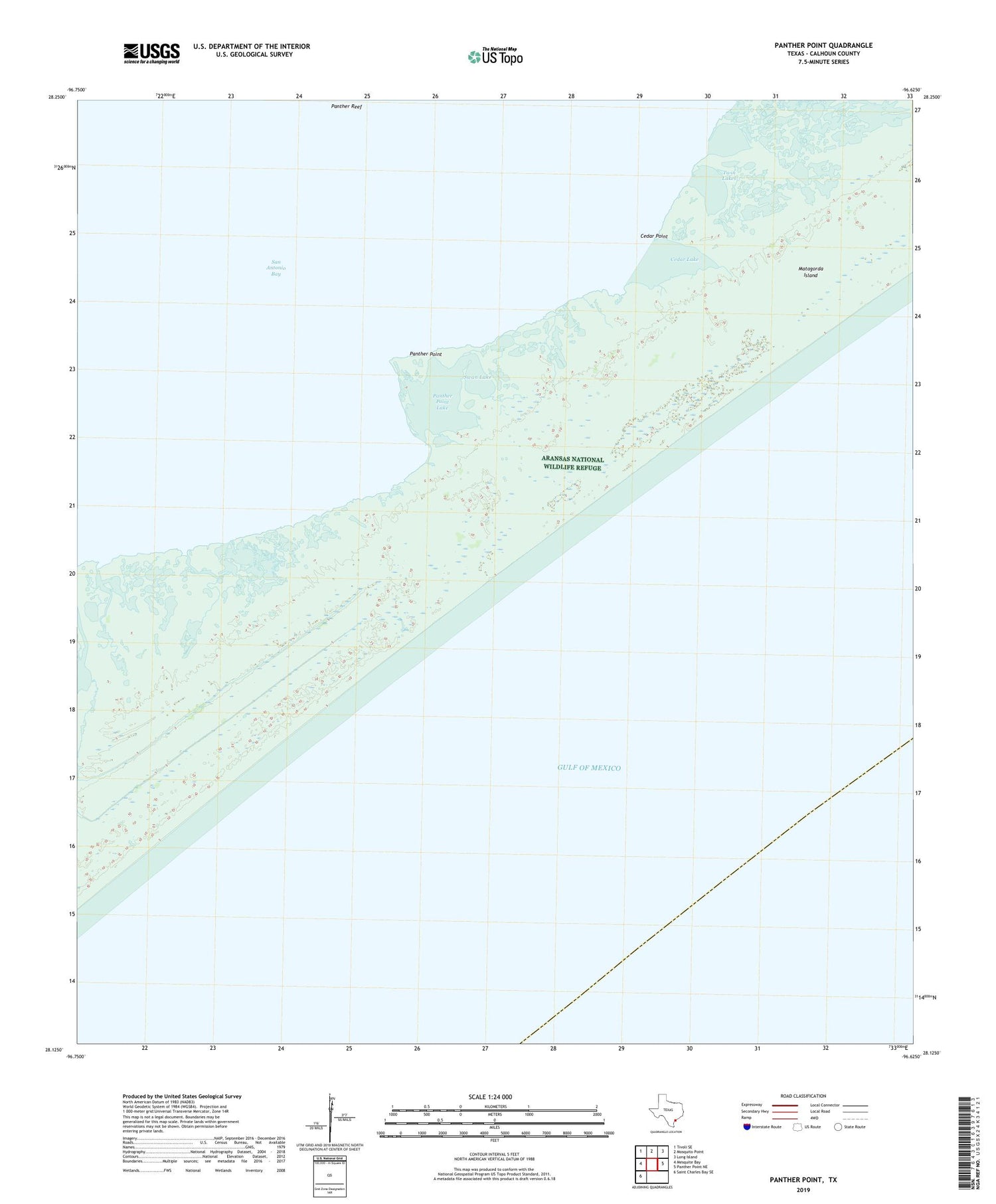 Panther Point Texas US Topo Map Image