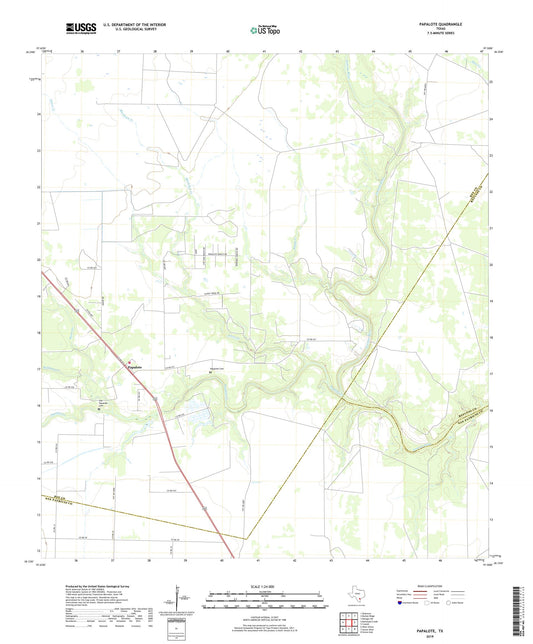 Papalote Texas US Topo Map Image