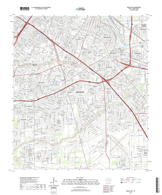 Park Place Texas US Topo Map Image