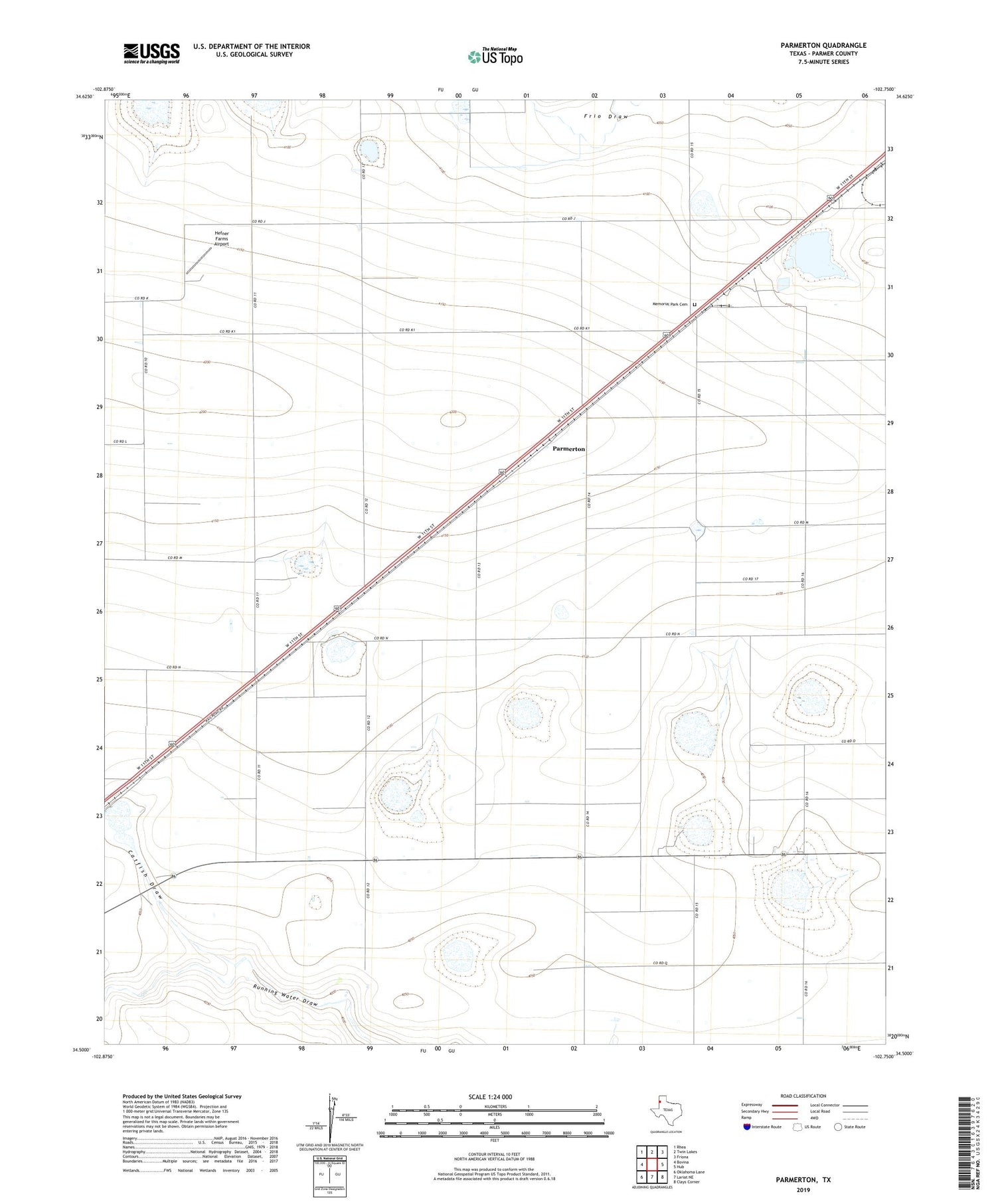 Parmerton Texas US Topo Map Image