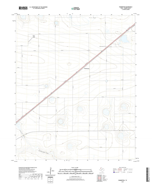 Parmerton Texas US Topo Map Image