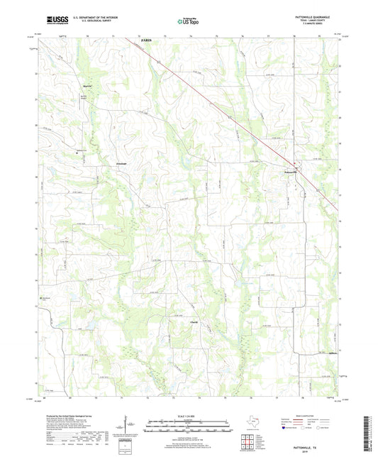 Pattonville Texas US Topo Map Image