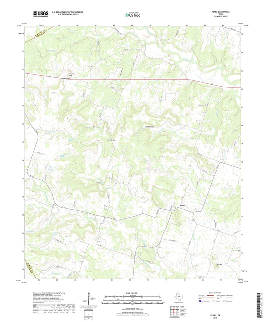 Pearl Texas US Topo Map Image