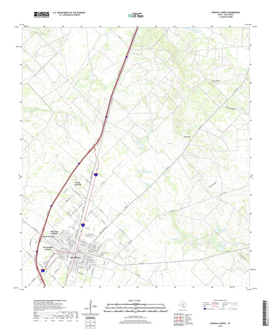 Pearsall North Texas US Topo Map Image