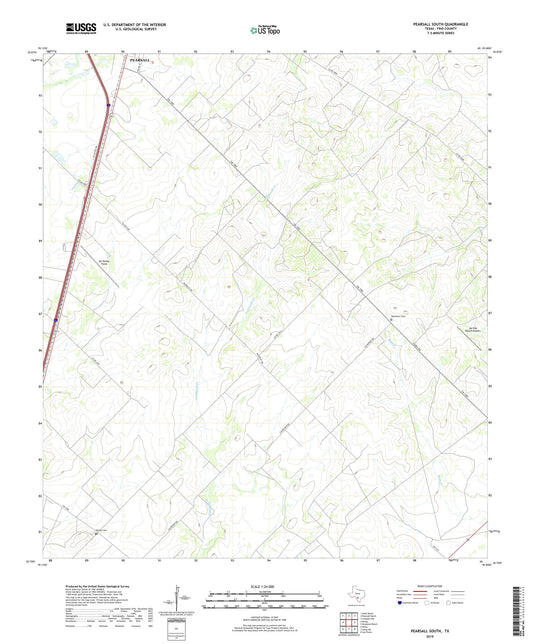Pearsall South Texas US Topo Map Image