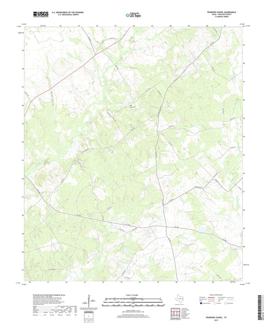 Pearsons Chapel Texas US Topo Map Image