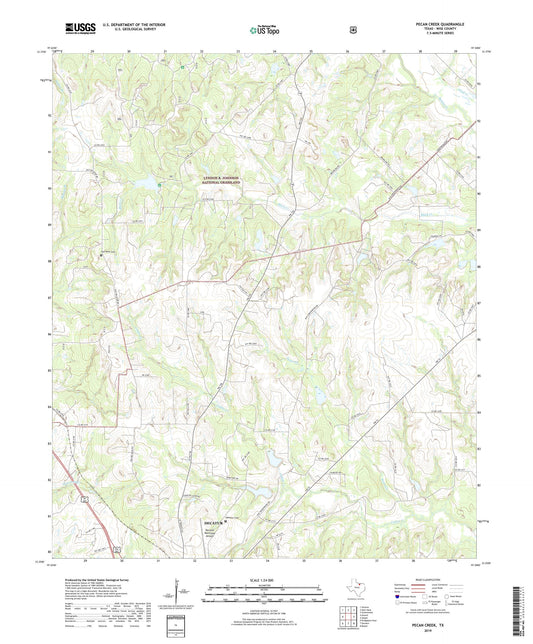 Pecan Creek Texas US Topo Map Image