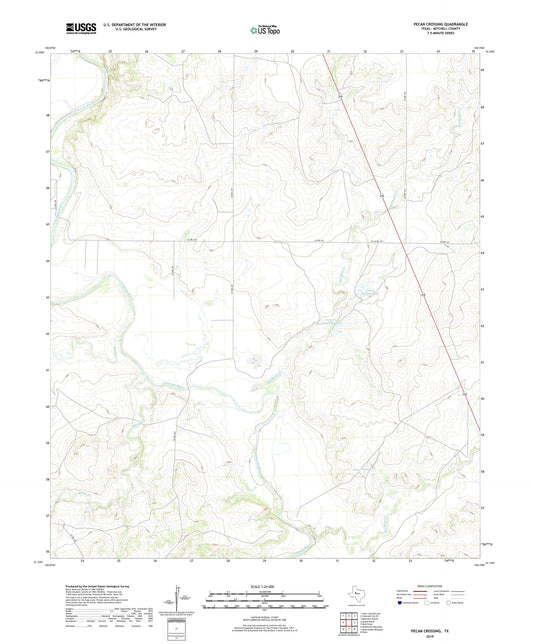 Pecan Crossing Texas US Topo Map Image