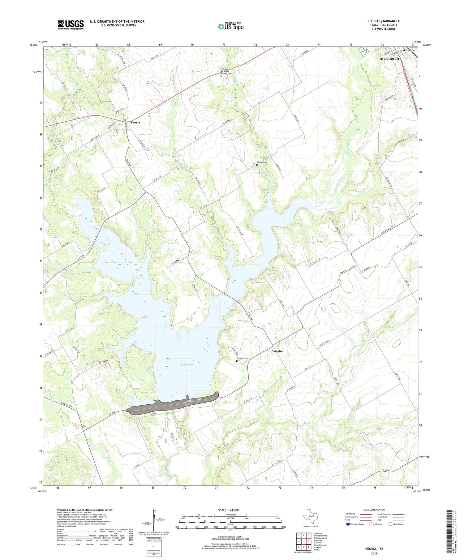Peoria Texas US Topo Map Image