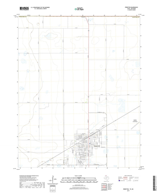 Perryton Texas US Topo Map Image