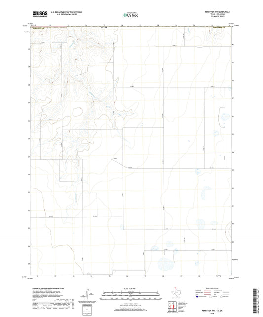 Perryton NW Texas US Topo Map Image
