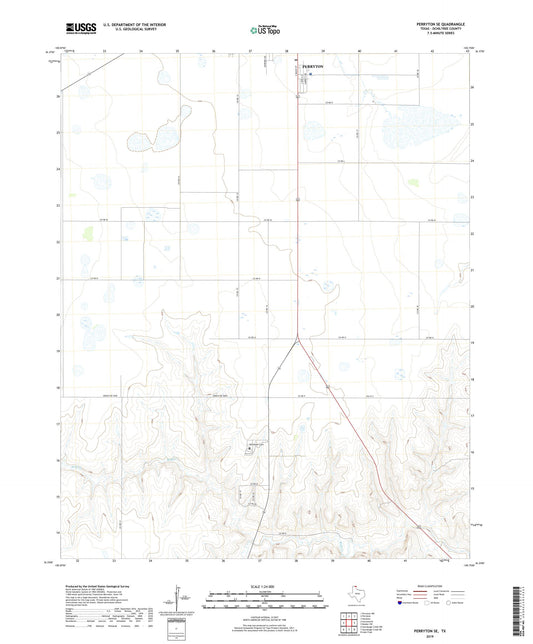 Perryton SE Texas US Topo Map Image