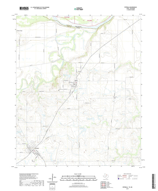 Petrolia Texas US Topo Map Image