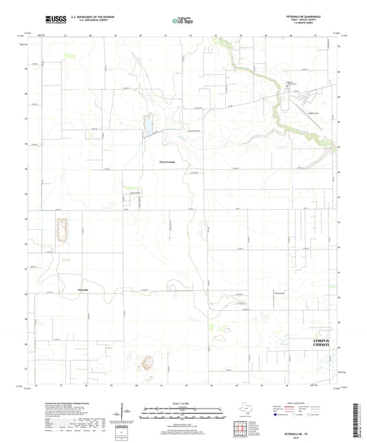 Petronila NE Texas US Topo Map Image