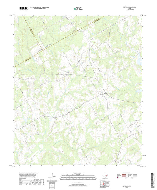 Petteway Texas US Topo Map Image
