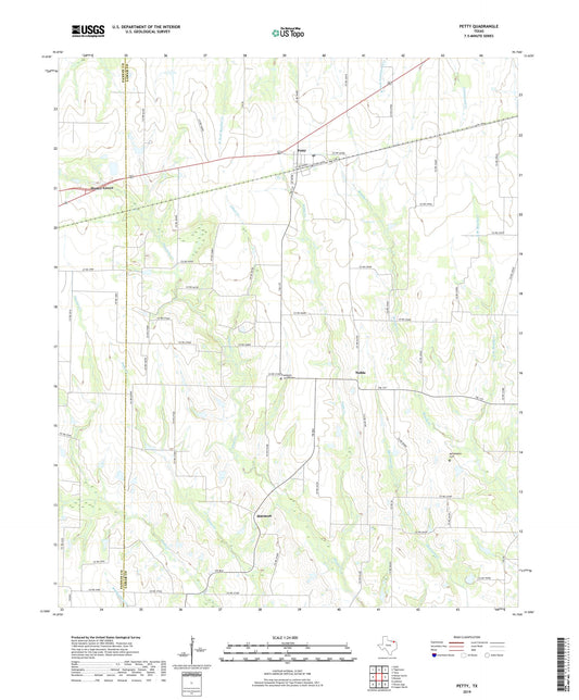 Petty Texas US Topo Map Image