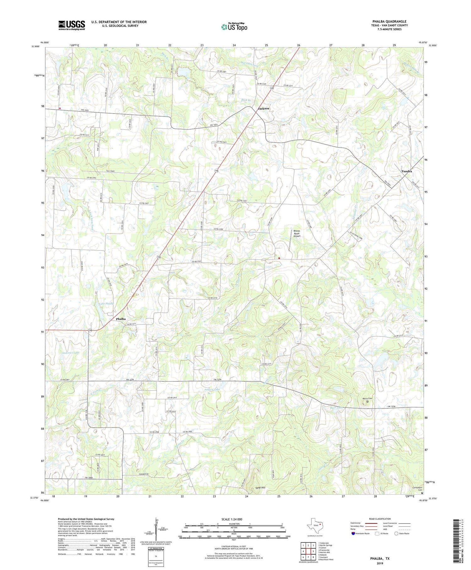 Phalba Texas US Topo Map Image