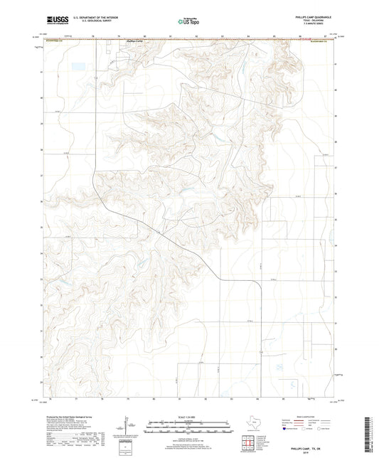 Phillips Camp Texas US Topo Map Image