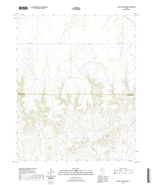 Pickett Ranch Creek Texas US Topo Map Image