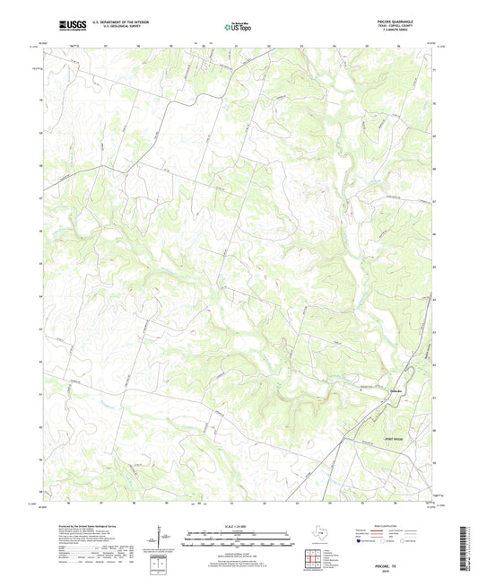 Pidcoke Texas US Topo Map Image