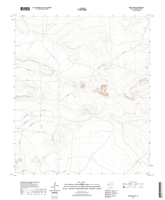 Pierce Ranch Texas US Topo Map Image