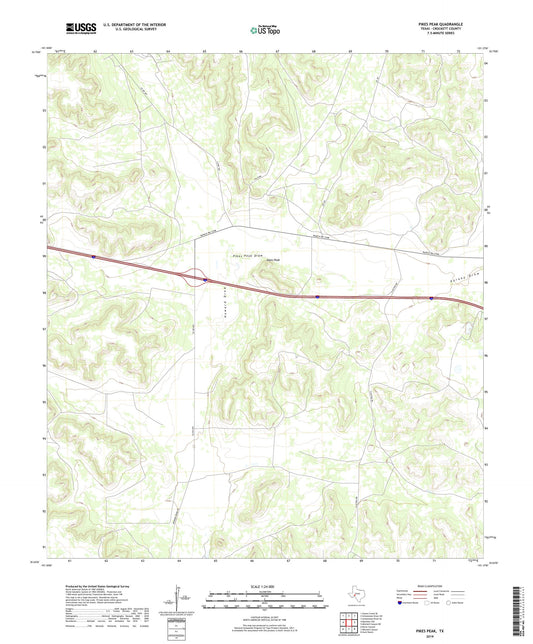 Pikes Peak Texas US Topo Map Image