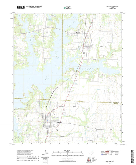 Pilot Point Texas US Topo Map Image