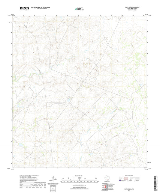 Pinto Creek Texas US Topo Map Image