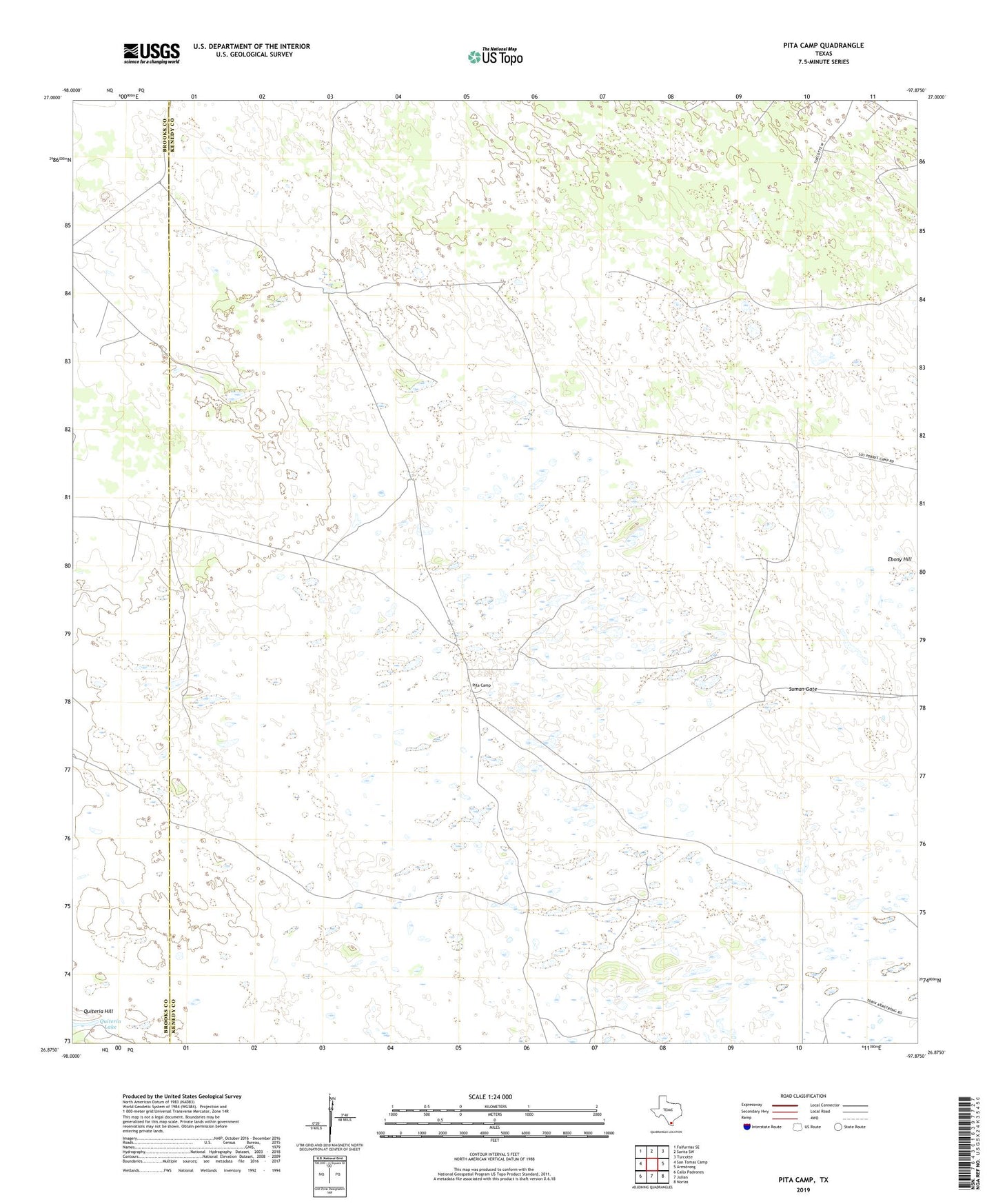 Pita Camp Texas US Topo Map Image