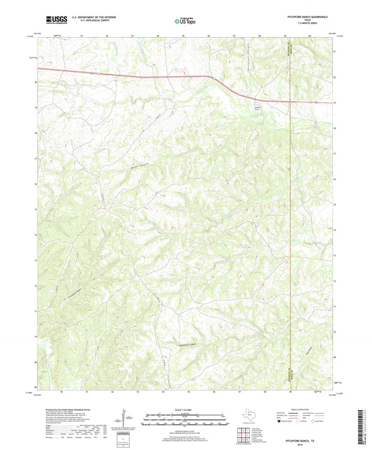 Pitchfork Ranch Texas US Topo Map Image