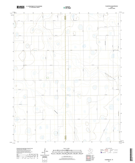 Plainview SE Texas US Topo Map Image