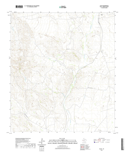 Plata Texas US Topo Map Image