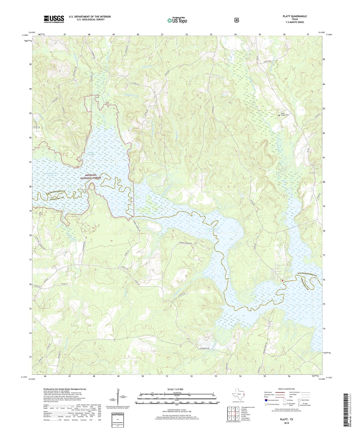 Platt Texas US Topo Map Image