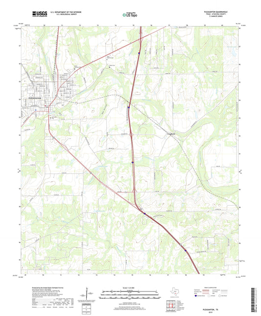 Pleasanton Texas US Topo Map Image