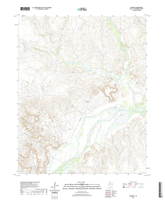 Plemons Texas US Topo Map Image
