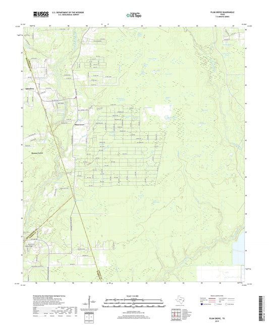 Plum Grove Texas US Topo Map Image