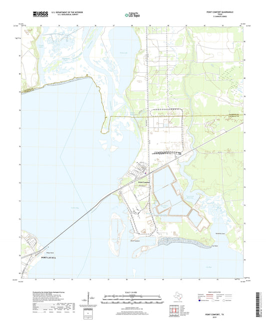 Point Comfort Texas US Topo Map Image