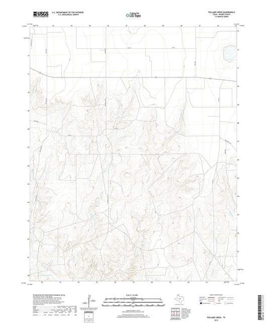 Pollard Creek Texas US Topo Map Image